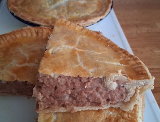 Corned beef onion and potato pies