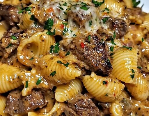 Creamy Paprika Steak Shells